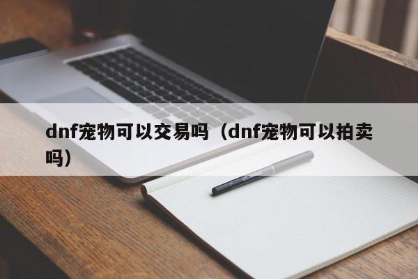 dnf宠物可以交易吗(dnf宠物可以拍卖吗)