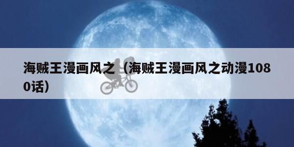 海贼王漫画风之(海贼王漫画风之动漫1080话)